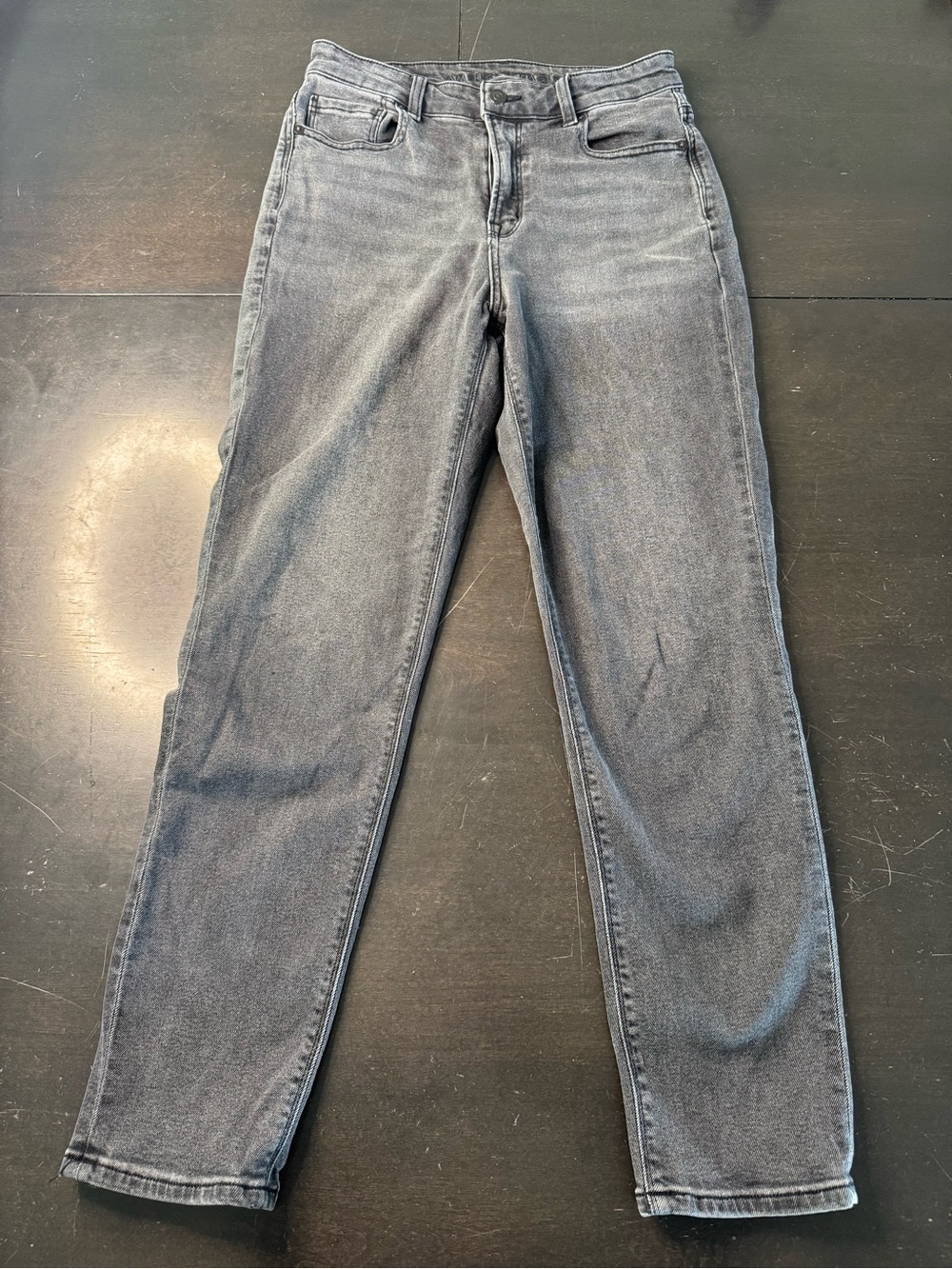 American Eagle Women's Straight Leg Jeans Size 4 Regular Black Wash